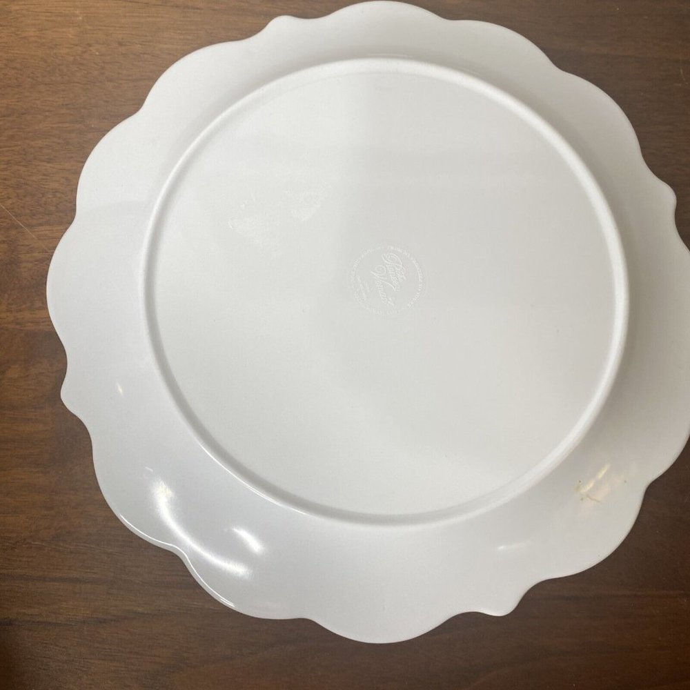 The Pioneer Woman Coral Floral Trim Melamine Plastic Dinner Plates 2 - Picture 5 of 6